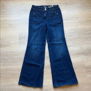 Anthropologie Dark Blue Flare Jeans